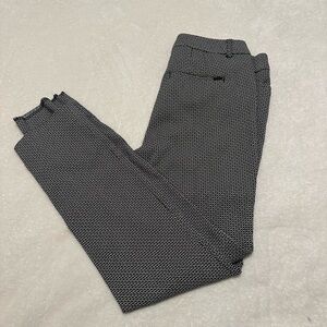 White House Black Market Slim Ankle Black & White Patterned Dress Pants